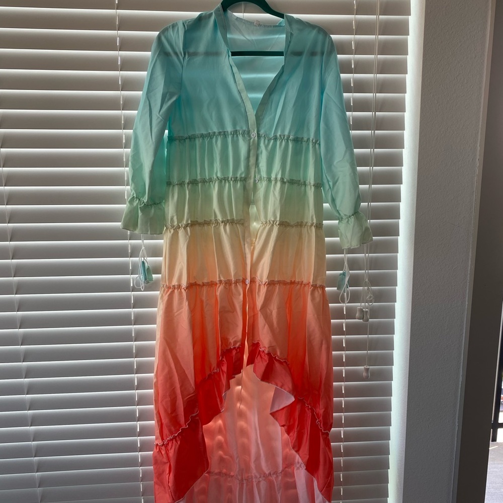 3/$20 Ombré swim cover up/summer dress size small